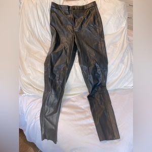 Zara brand leather skinny jeans